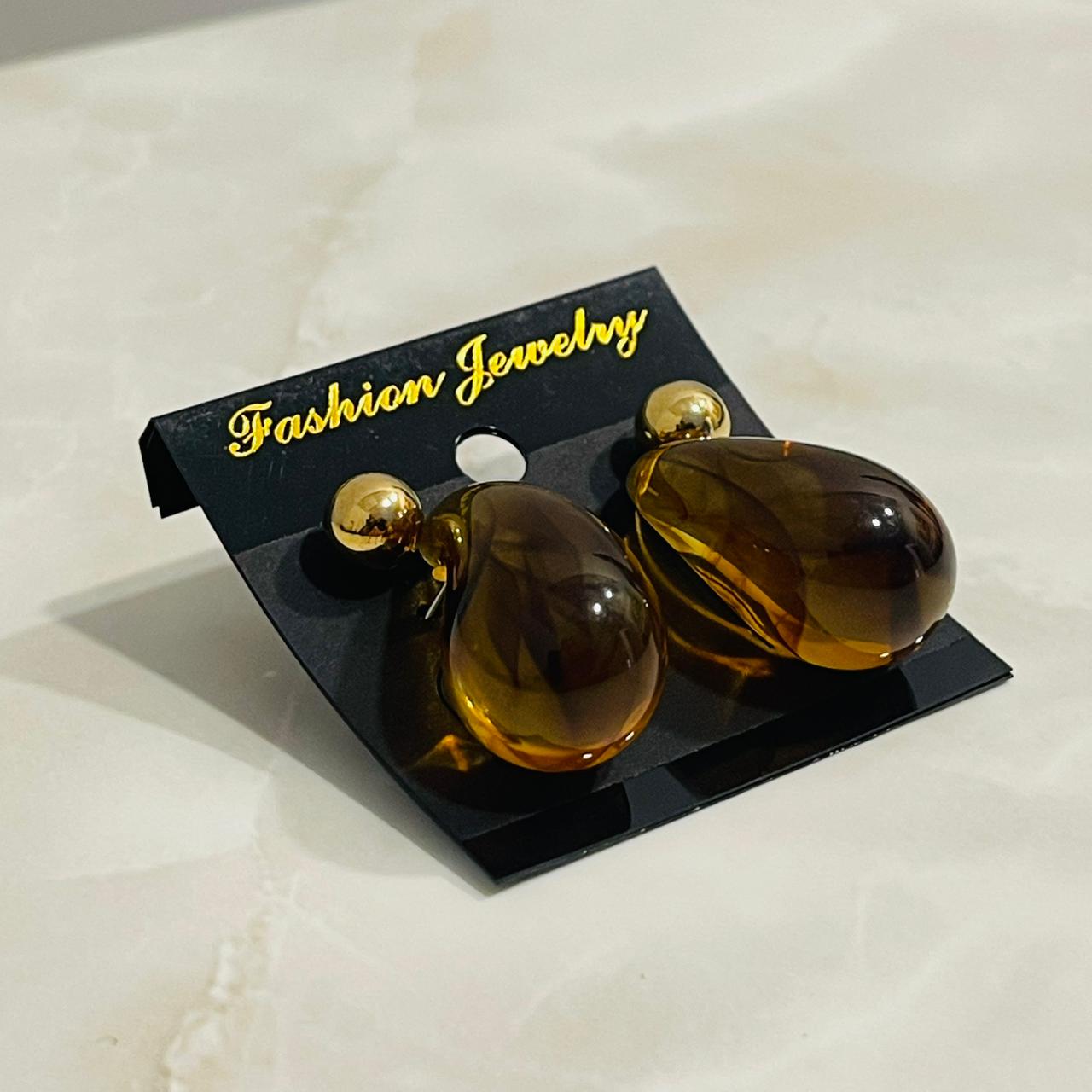 Amber Drop Earrings