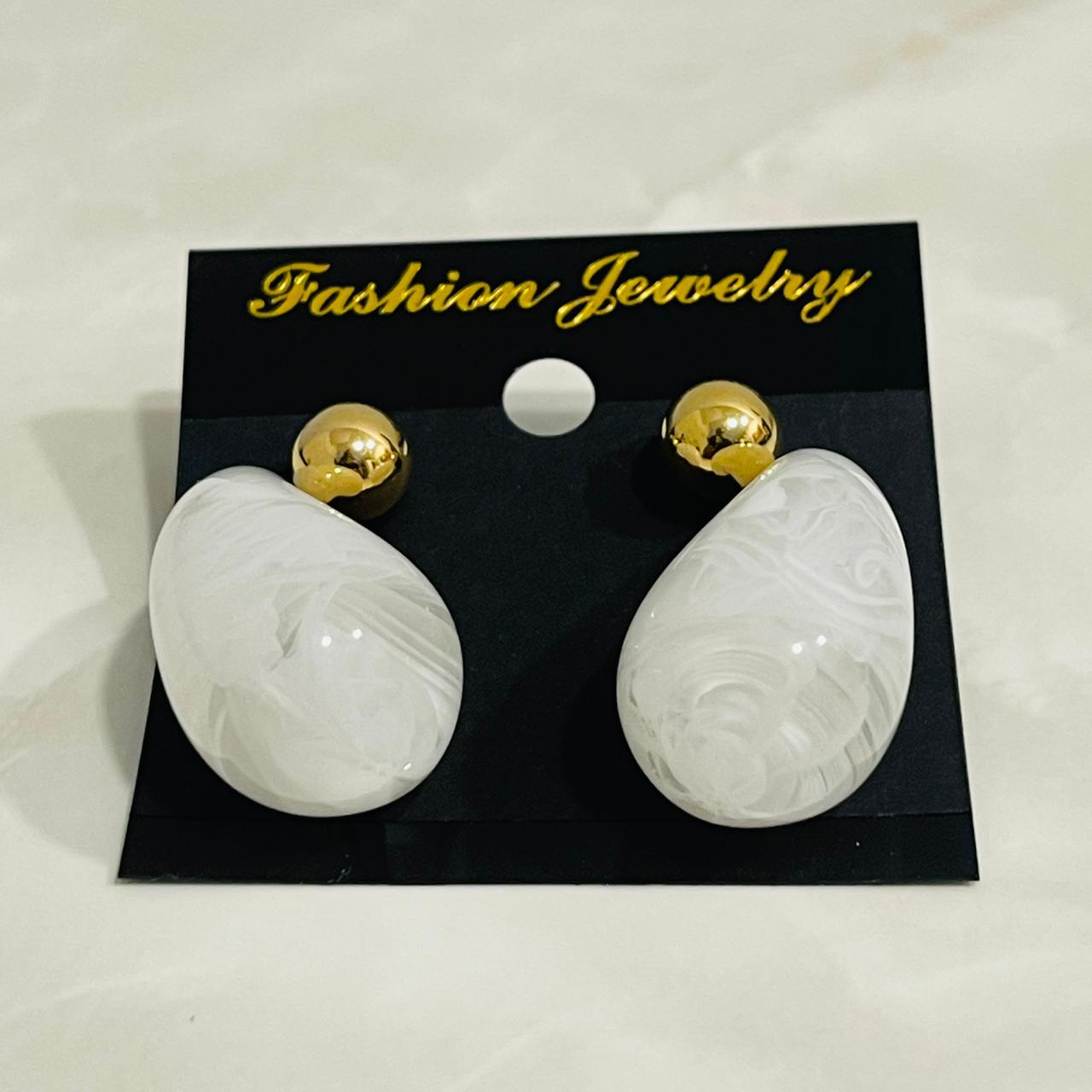 Pearl Drop Statement Earrings