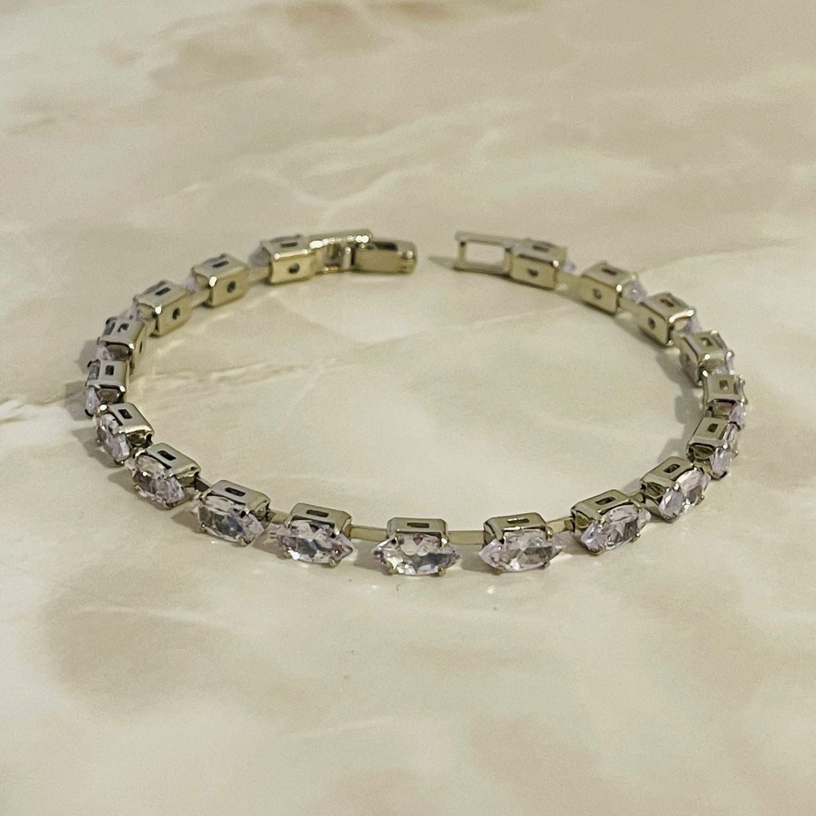 Silver Sparkle Stone Bracelet