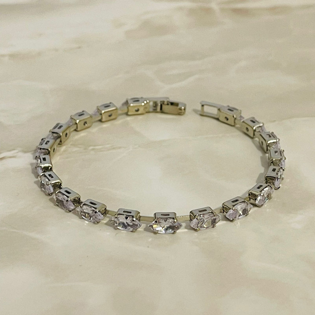 Silver Sparkle Stone Bracelet