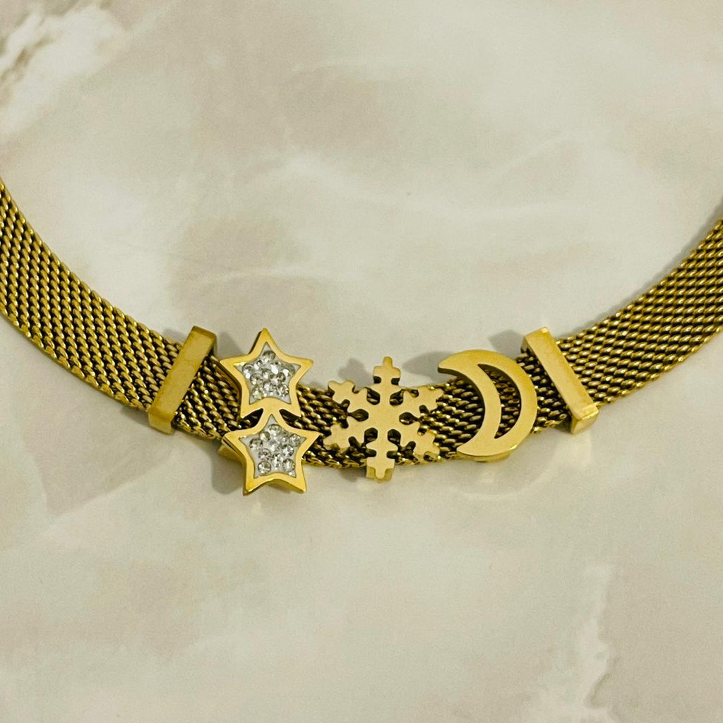 Starlight Mesh Charm Bracelet