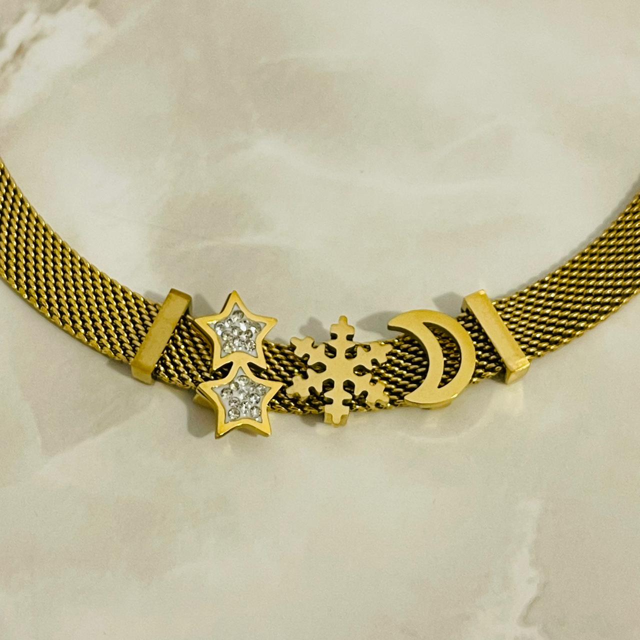 Starlight Mesh Charm Bracelet