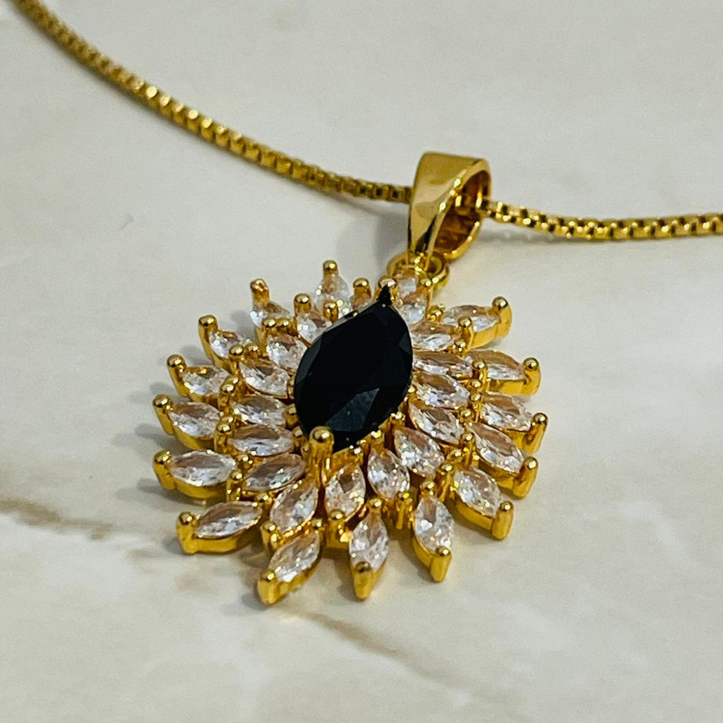 Midnight Bloom Pendant Necklace
