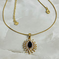 Midnight Bloom Pendant Necklace