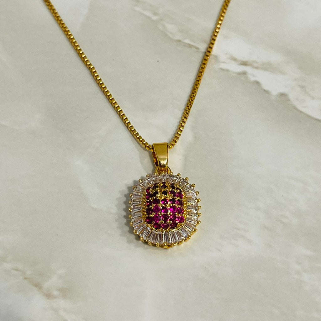 Ruby Halo Luxe Pendant