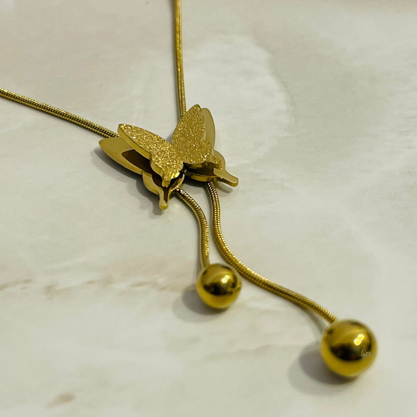 Golden Flutter Adjustable Necklace