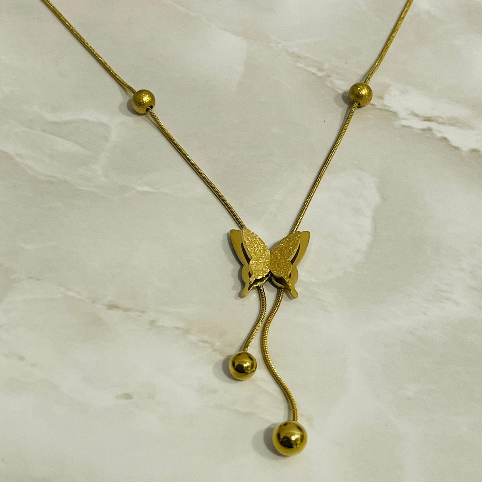 Golden Flutter Adjustable Necklace