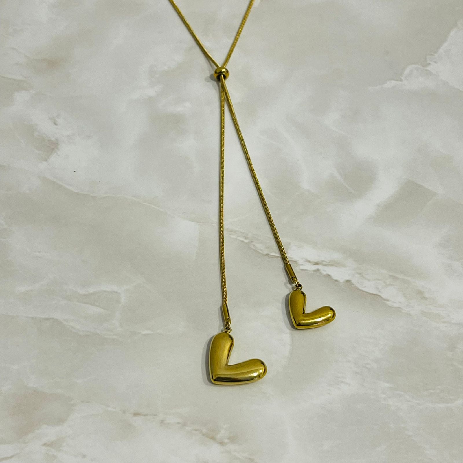 Golden Love Drop Necklace