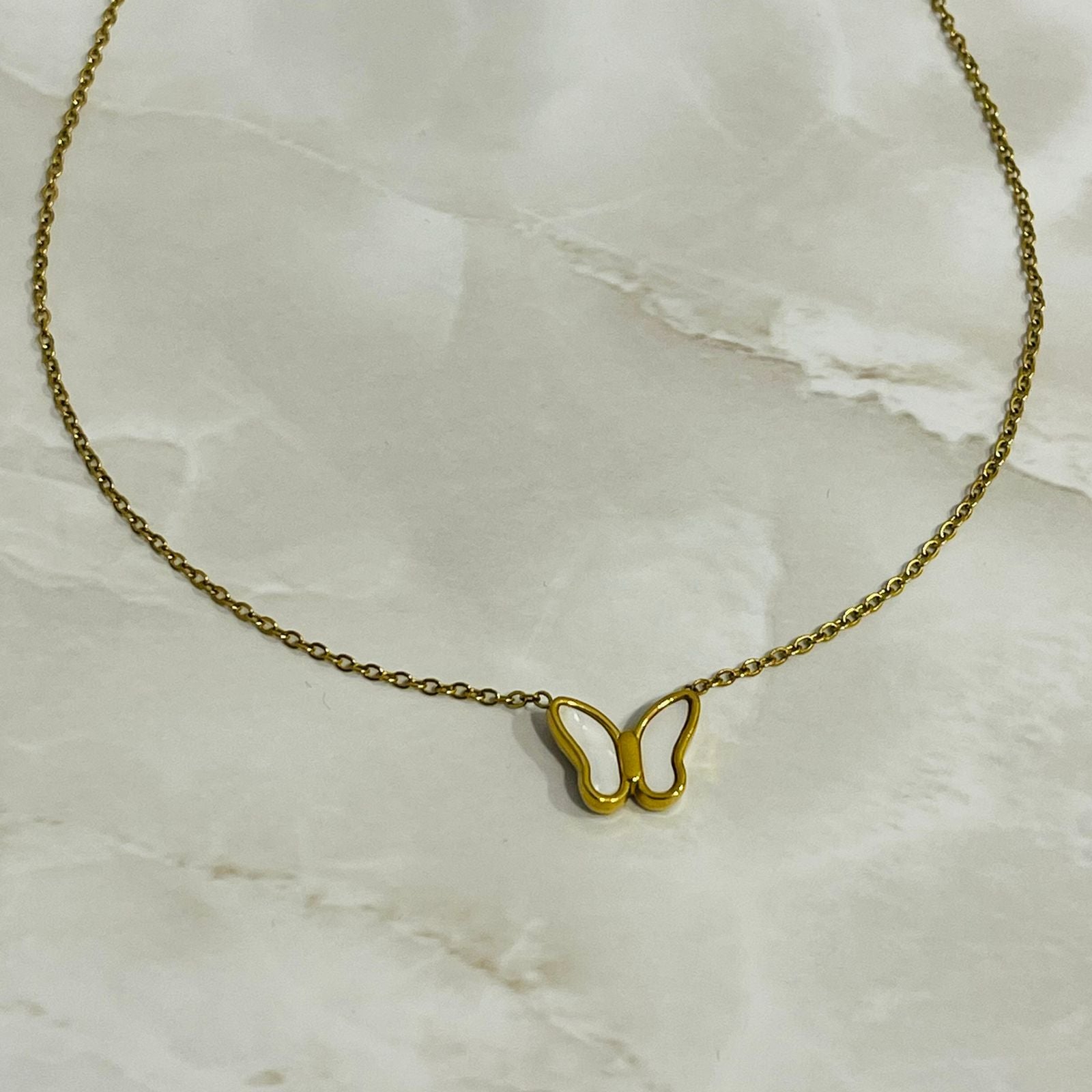 Graceful Butterfly Charm Necklace