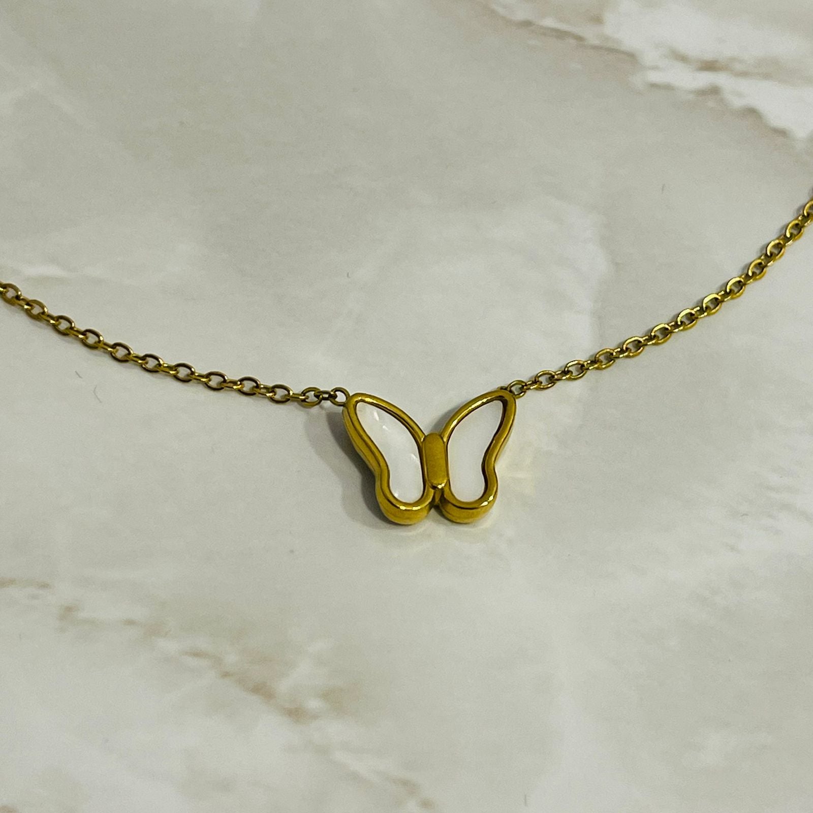 Graceful Butterfly Charm Necklace