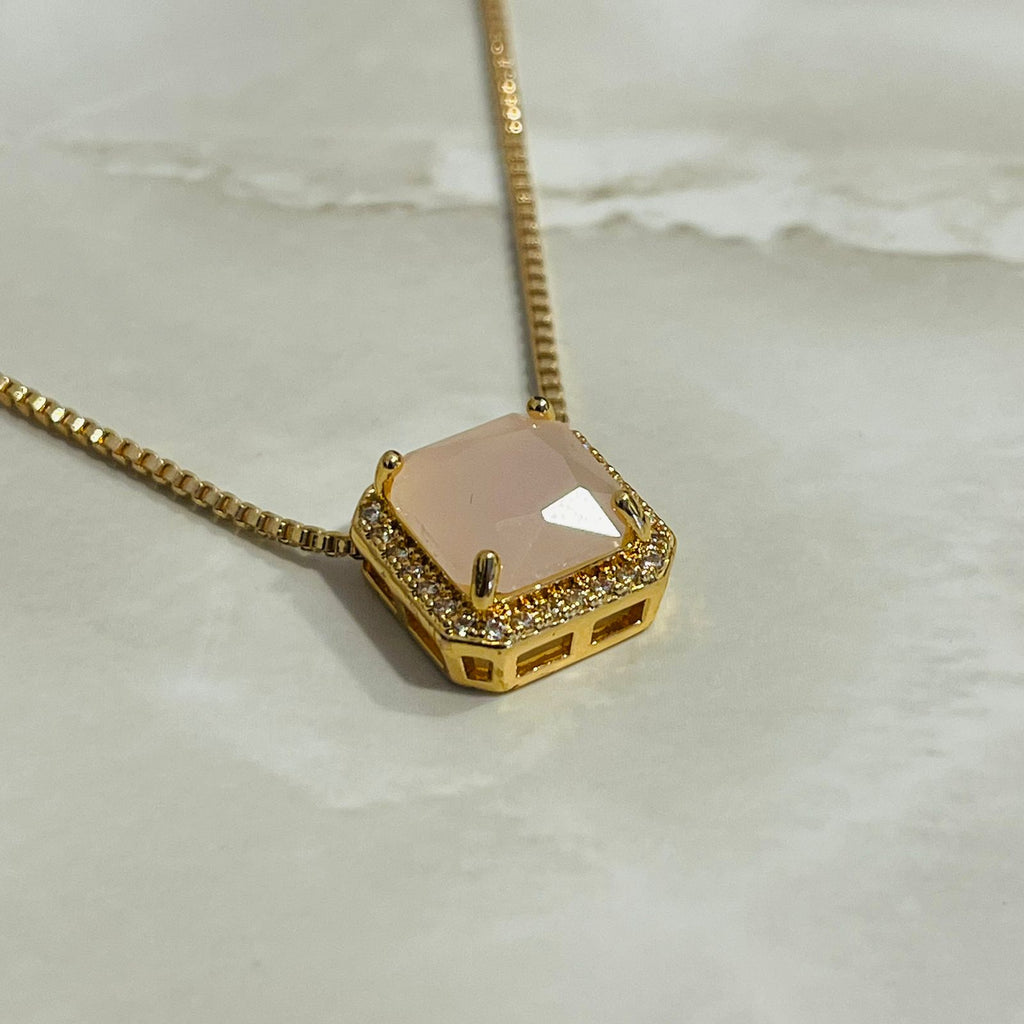 Soft Pink Luxe Pendant Necklace