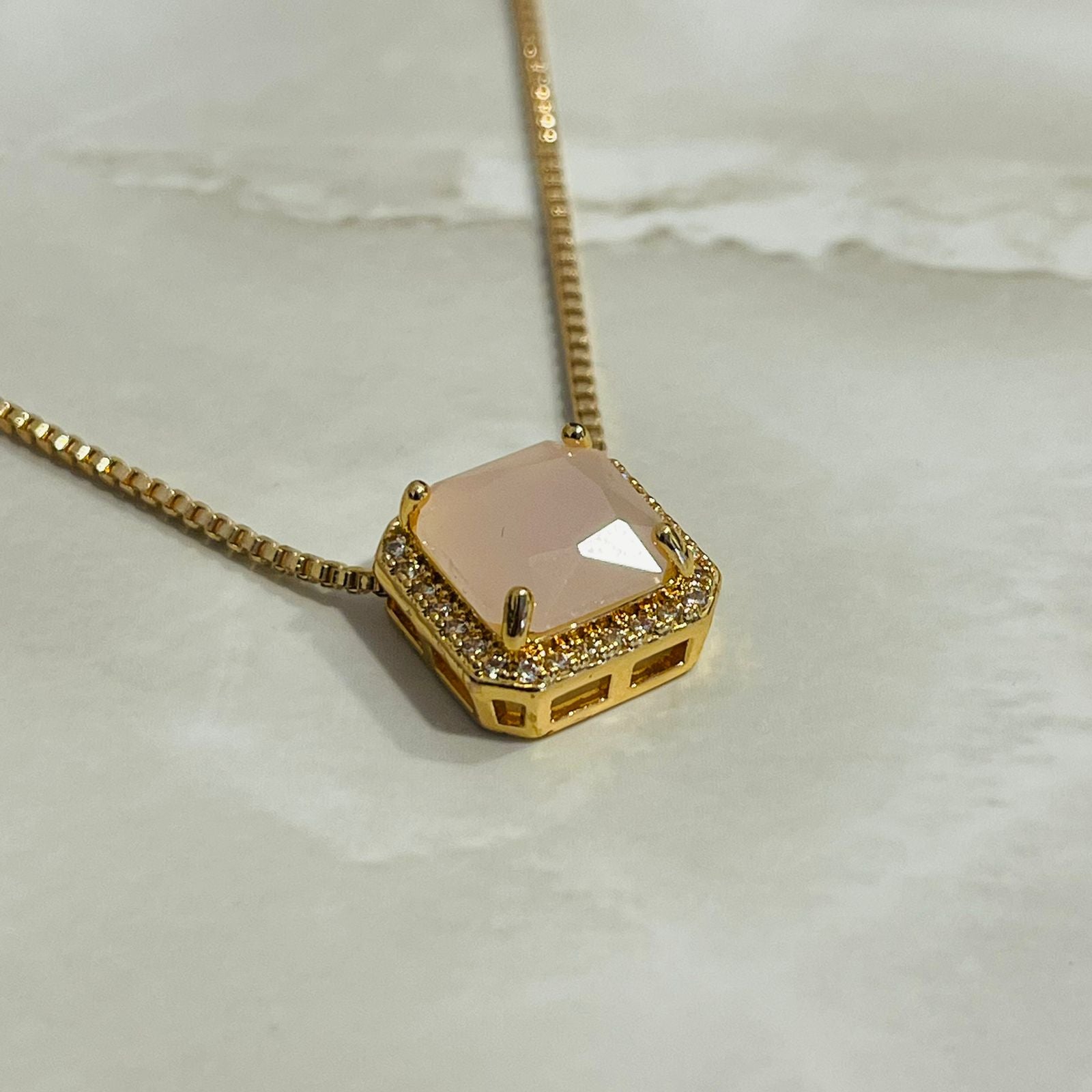Soft Pink Luxe Pendant Necklace