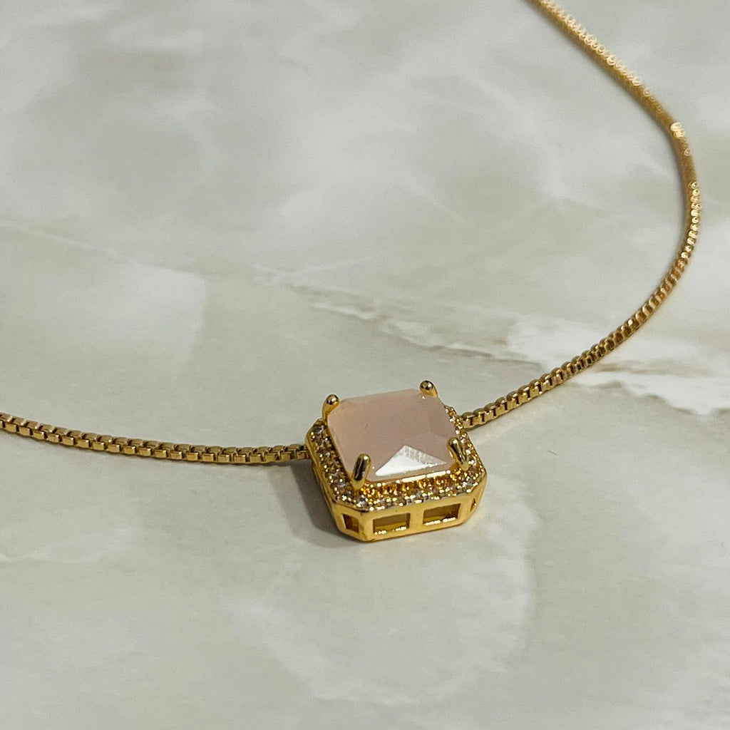 Soft Pink Luxe Pendant Necklace