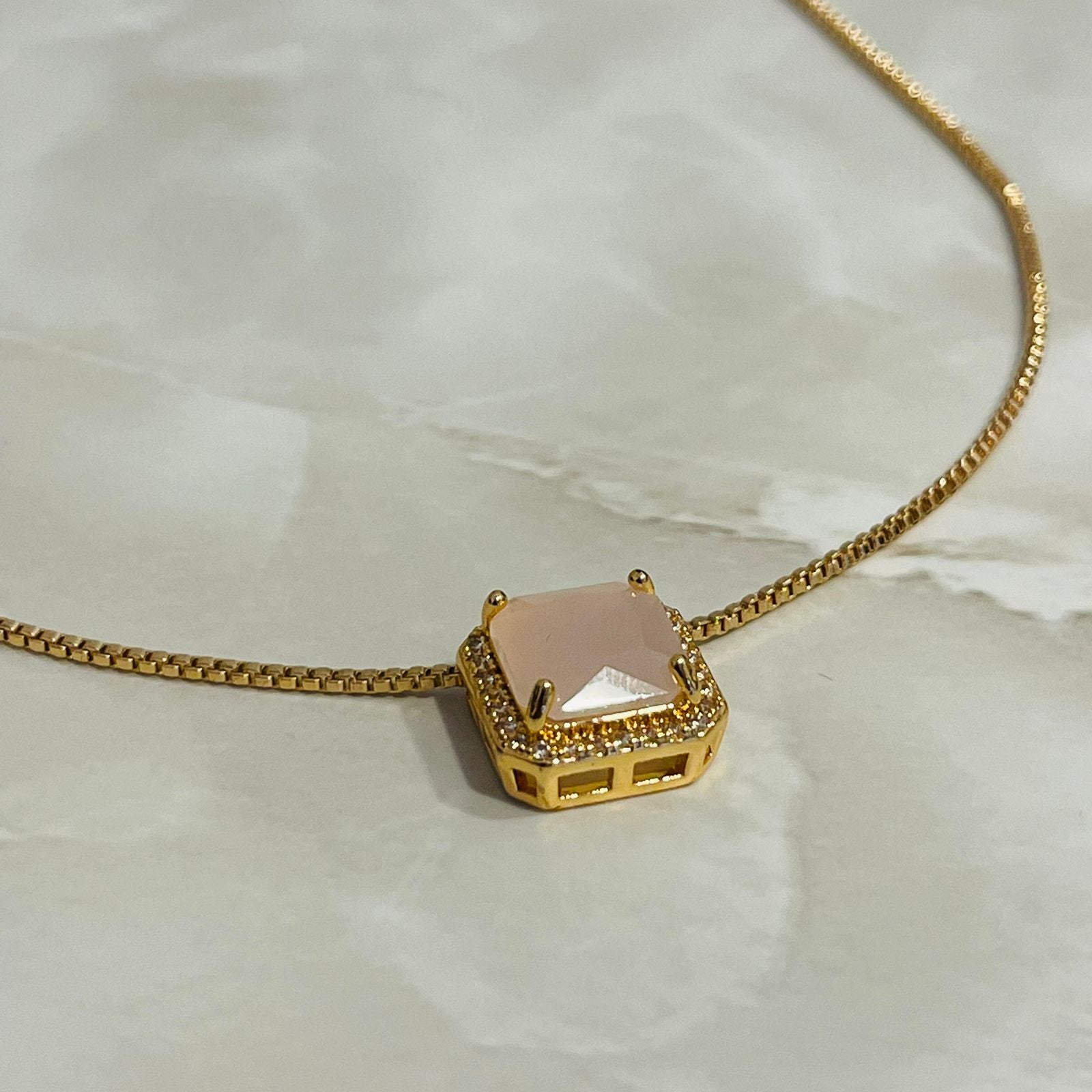 Soft Pink Luxe Pendant Necklace