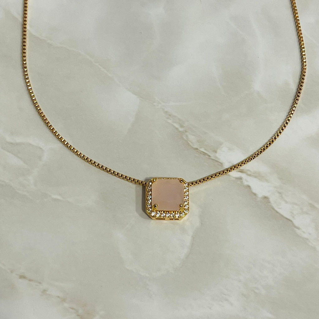 Soft Pink Luxe Pendant Necklace