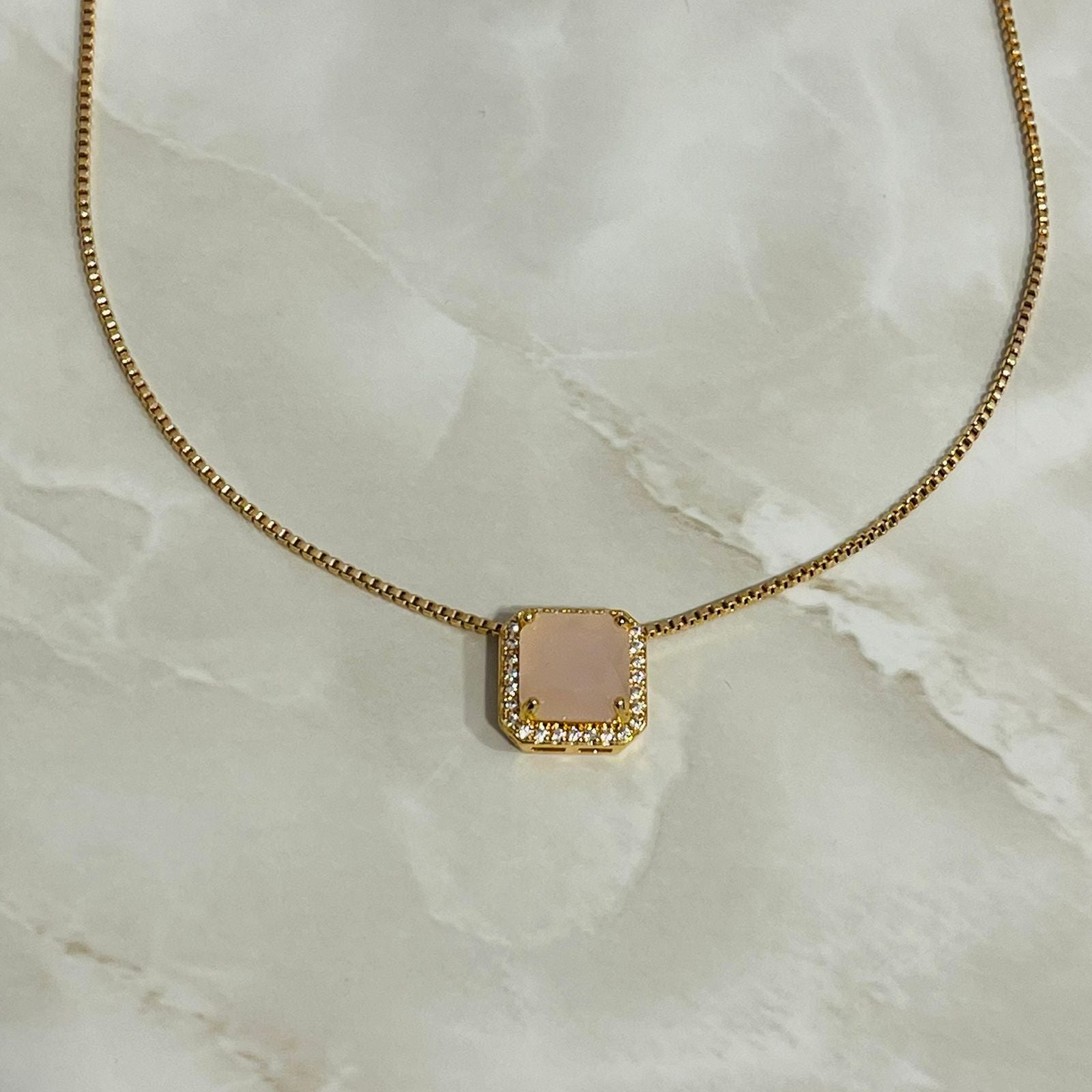 Soft Pink Luxe Pendant Necklace