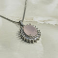 Blush Oval Elegance Necklace