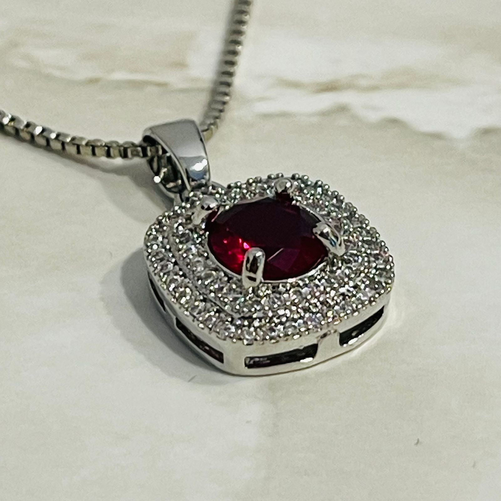 Crimson Halo Luxe Pendant