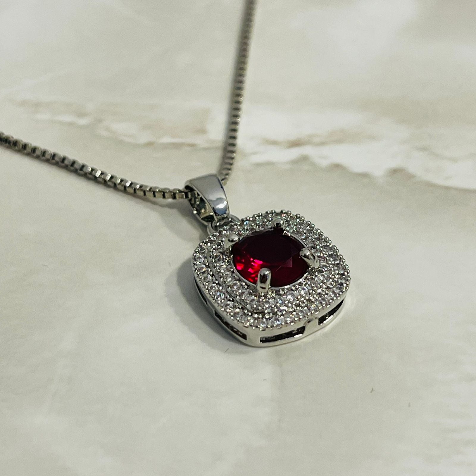 Crimson Halo Luxe Pendant