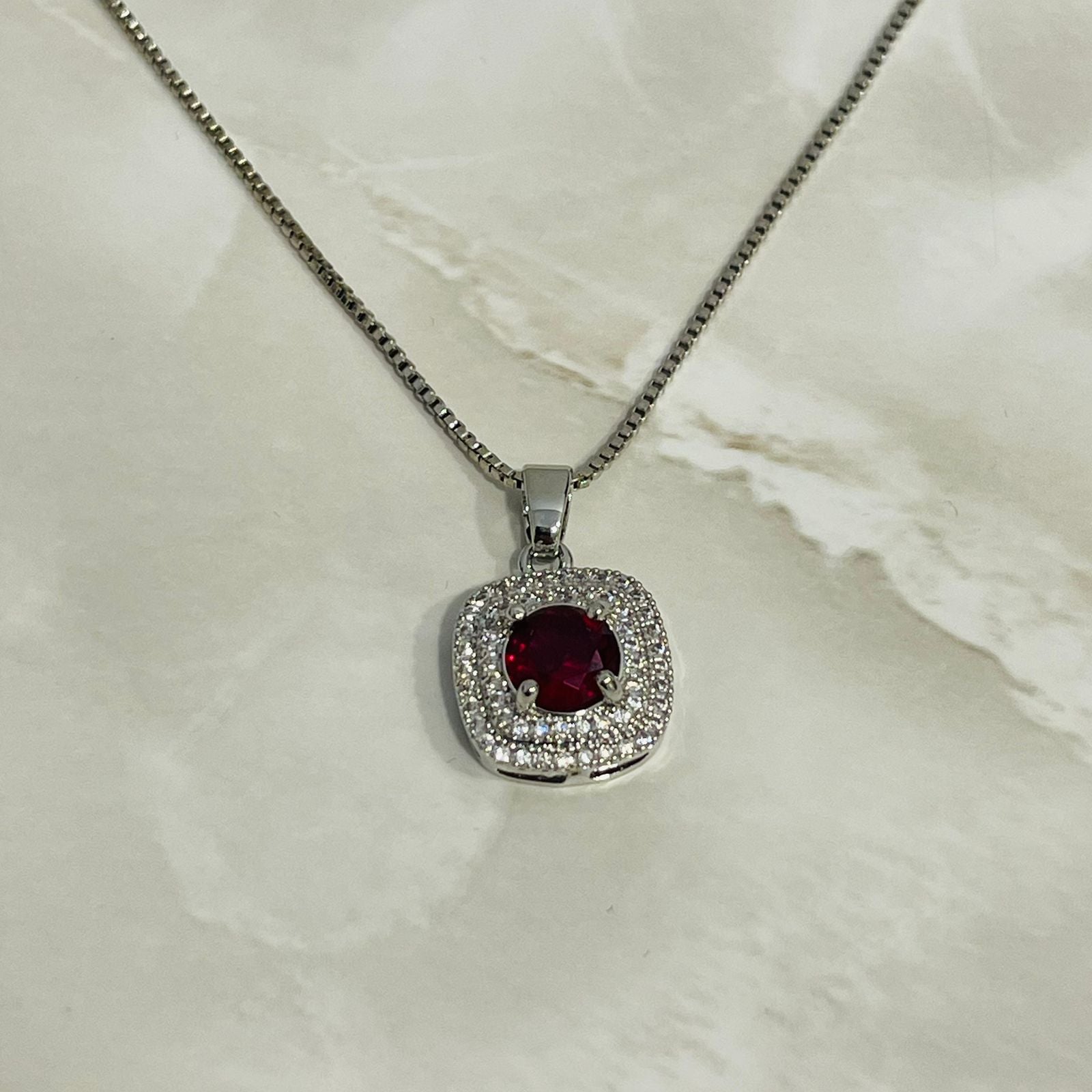 Crimson Halo Luxe Pendant