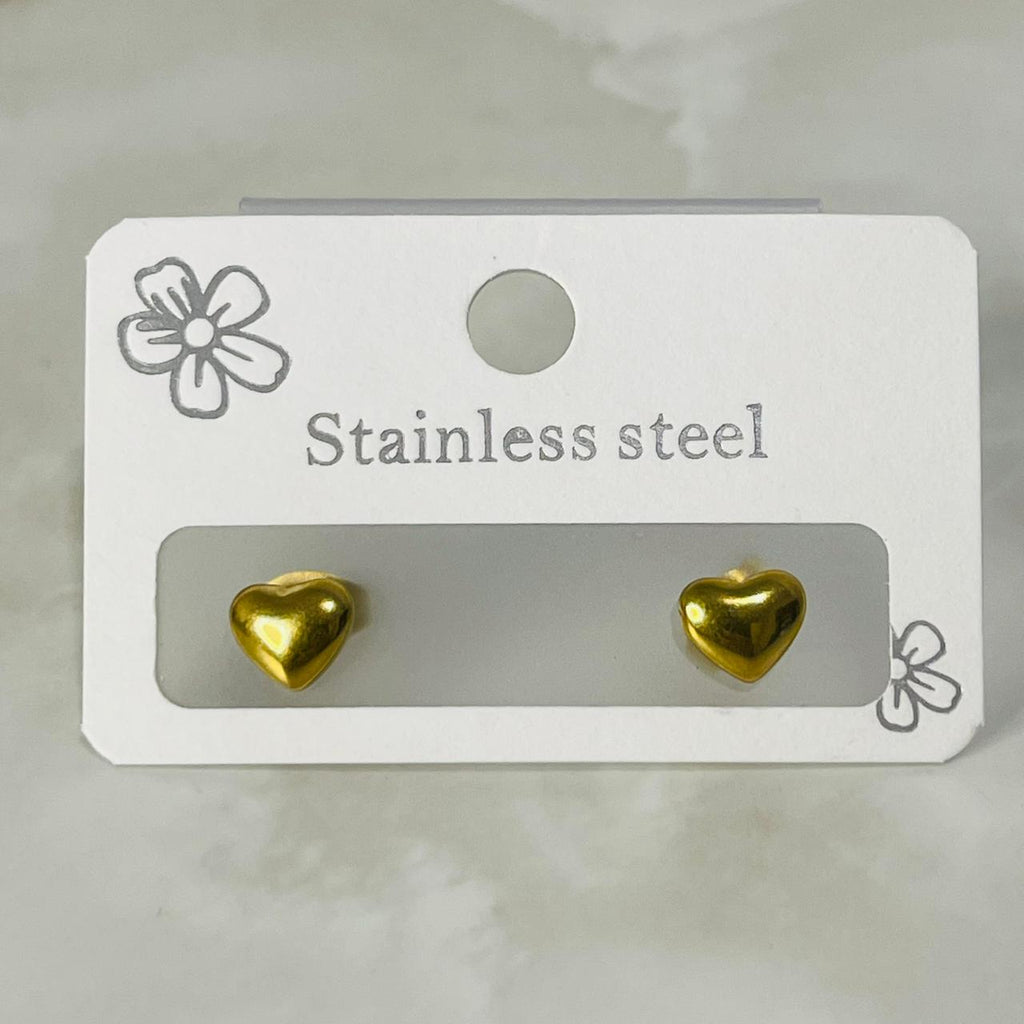 (Mini Gold Heart Studs)