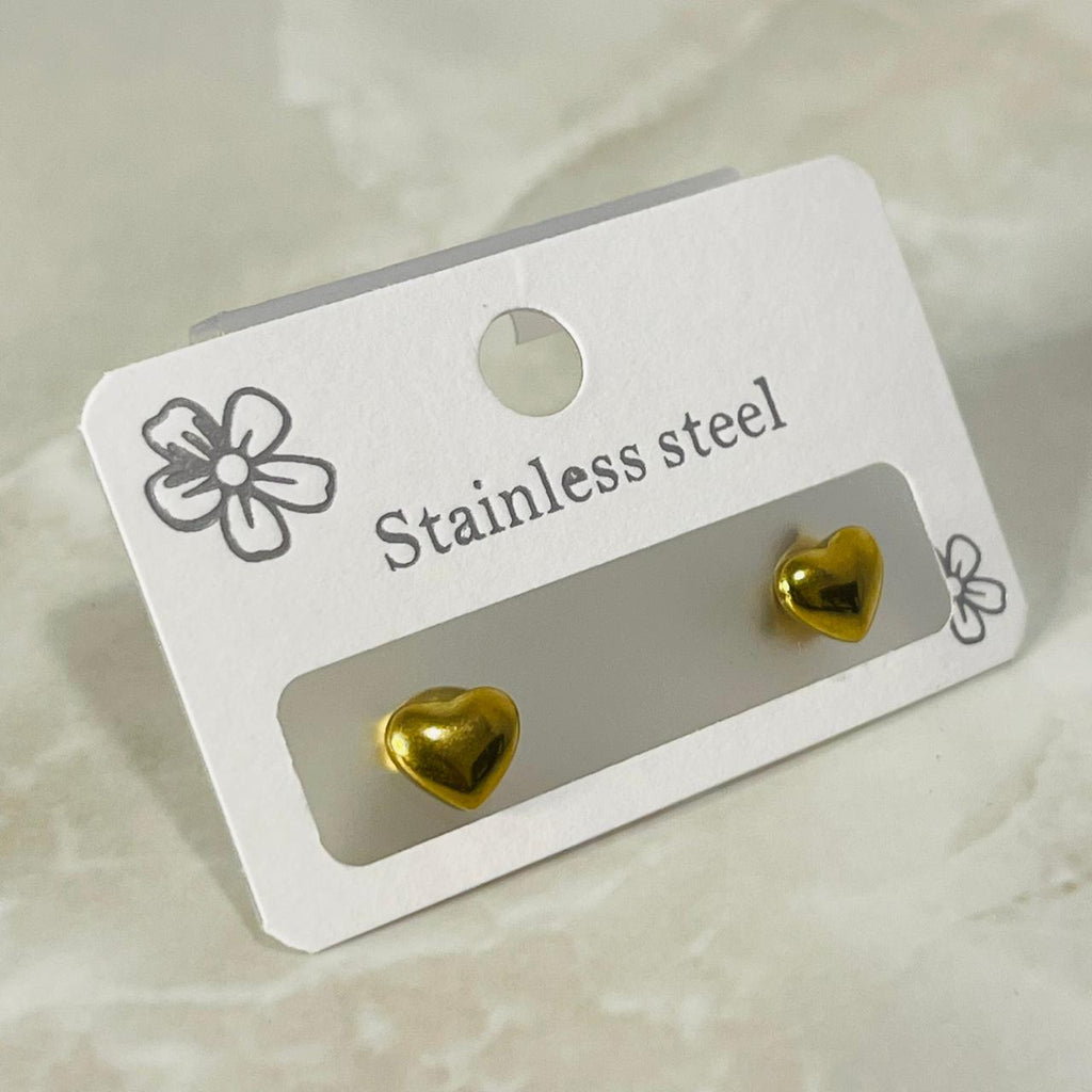 (Mini Gold Heart Studs)
